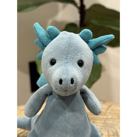 Jellycat Little Puff Sapphire Dragon Plush Blue Small Jelly Cat Stuffed Animal - Picture 2 of 9